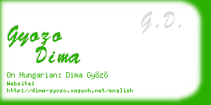 gyozo dima business card